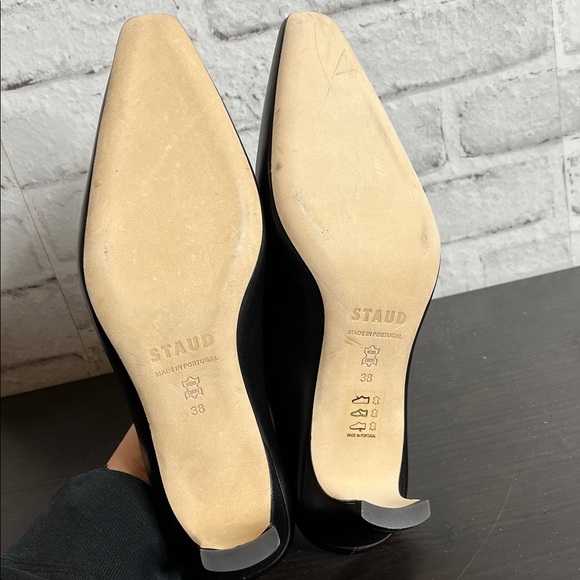 Staud Wally black leather mules low heel - Picture 10 of 12